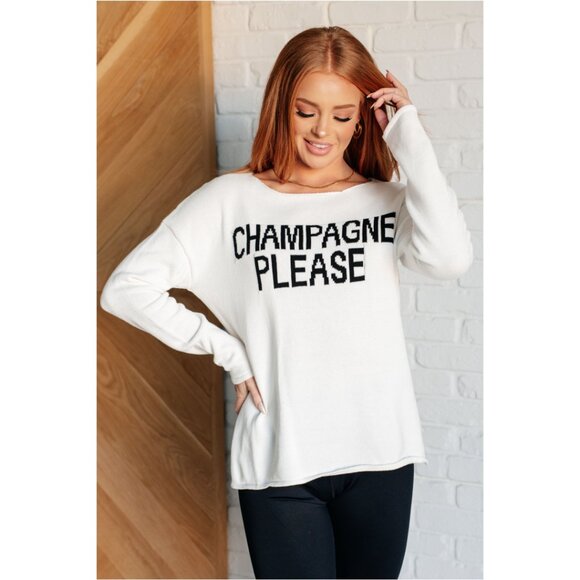 Champagne Please Sweater - Small - Picture 4 of 12